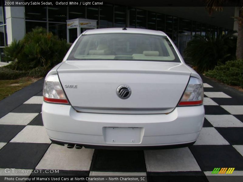 Oxford White / Light Camel 2008 Mercury Sable Sedan