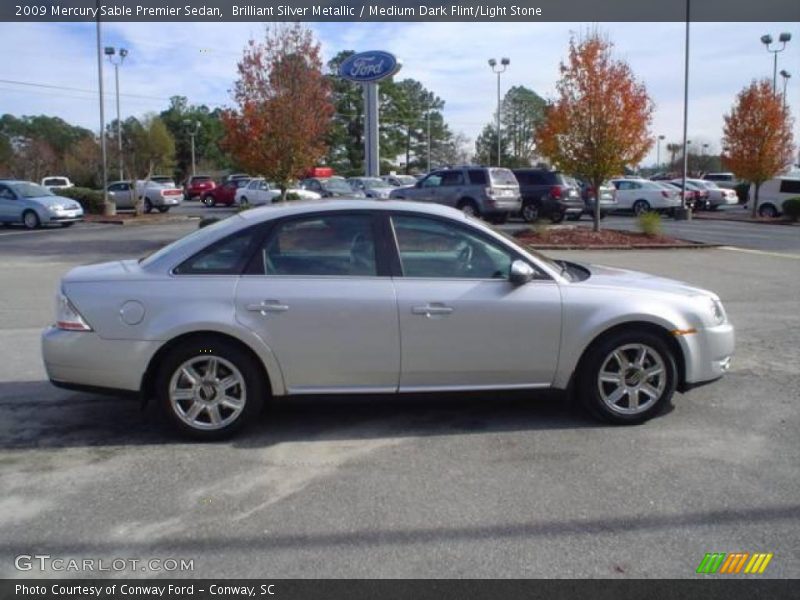Brilliant Silver Metallic / Medium Dark Flint/Light Stone 2009 Mercury Sable Premier Sedan