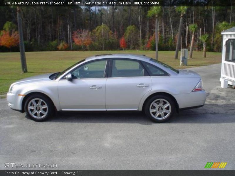 Brilliant Silver Metallic / Medium Dark Flint/Light Stone 2009 Mercury Sable Premier Sedan