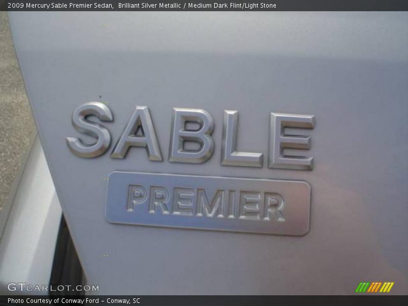 Brilliant Silver Metallic / Medium Dark Flint/Light Stone 2009 Mercury Sable Premier Sedan