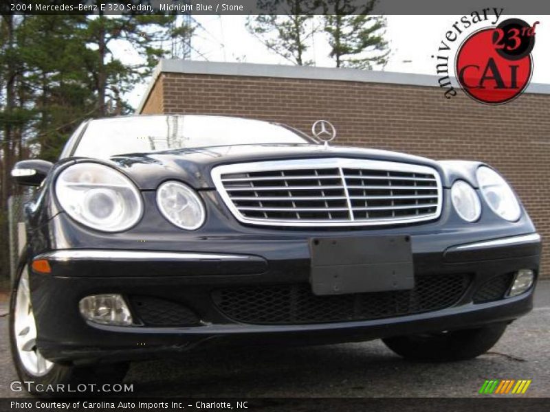 Midnight Blue / Stone 2004 Mercedes-Benz E 320 Sedan