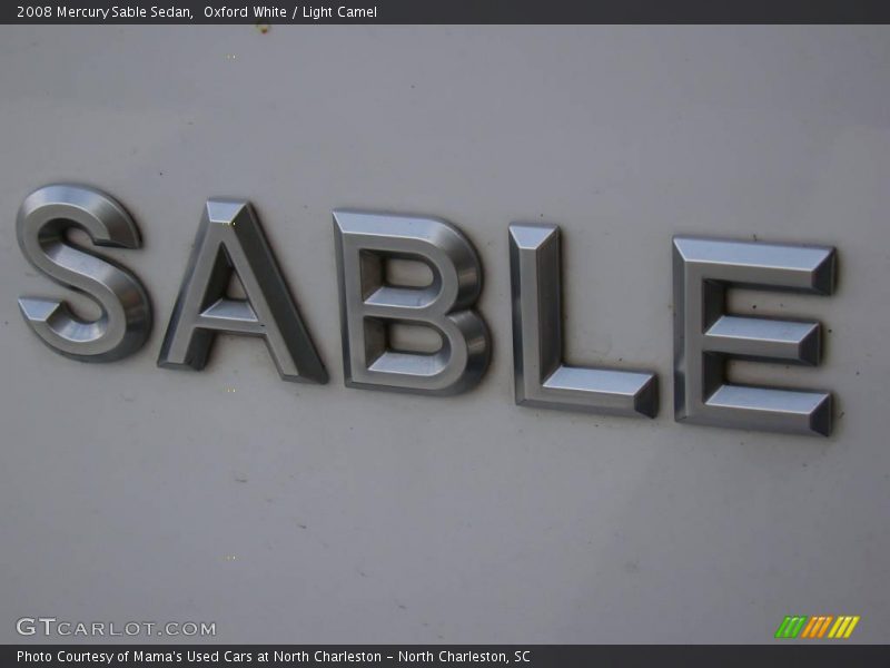Oxford White / Light Camel 2008 Mercury Sable Sedan