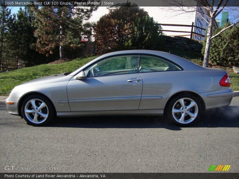 Pewter Metallic / Stone 2005 Mercedes-Benz CLK 320 Coupe