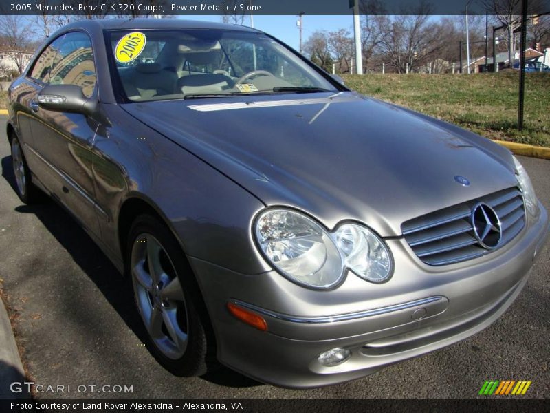 Pewter Metallic / Stone 2005 Mercedes-Benz CLK 320 Coupe
