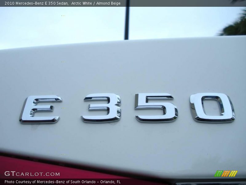 Arctic White / Almond Beige 2010 Mercedes-Benz E 350 Sedan