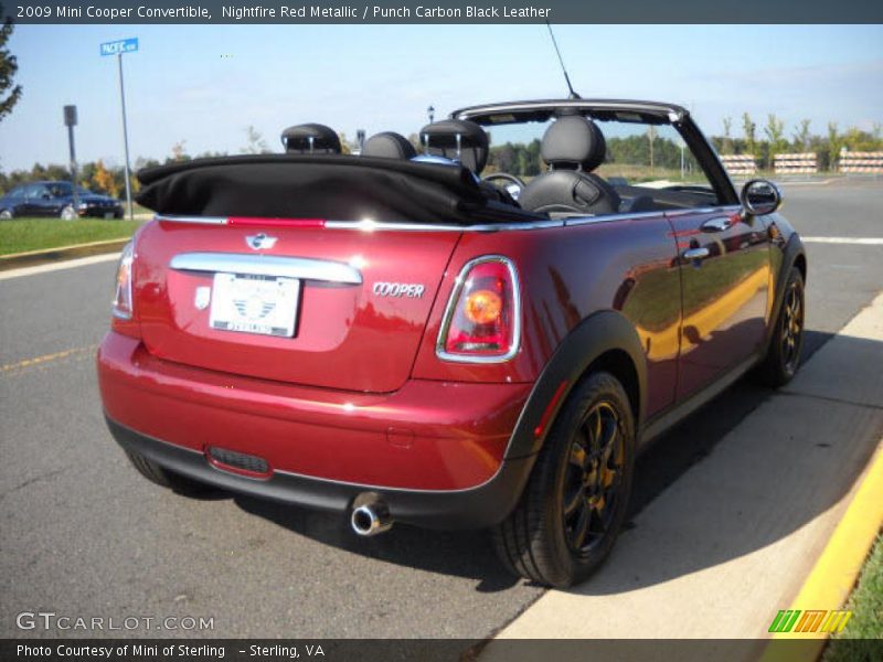 Nightfire Red Metallic / Punch Carbon Black Leather 2009 Mini Cooper Convertible