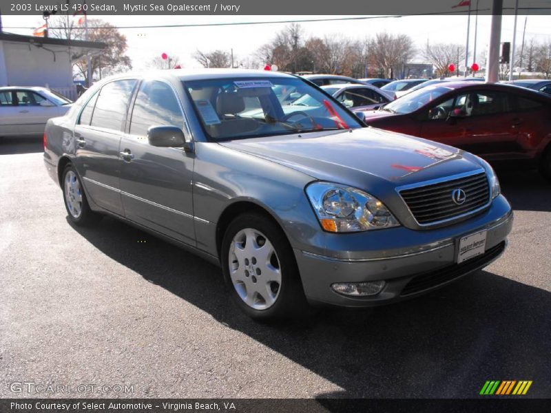 Mystic Sea Opalescent / Ivory 2003 Lexus LS 430 Sedan
