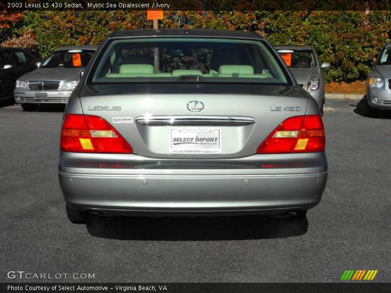 Mystic Sea Opalescent / Ivory 2003 Lexus LS 430 Sedan