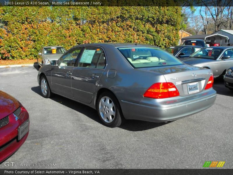 Mystic Sea Opalescent / Ivory 2003 Lexus LS 430 Sedan