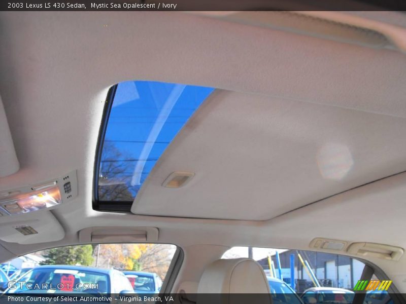 Mystic Sea Opalescent / Ivory 2003 Lexus LS 430 Sedan