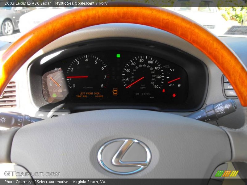 Mystic Sea Opalescent / Ivory 2003 Lexus LS 430 Sedan