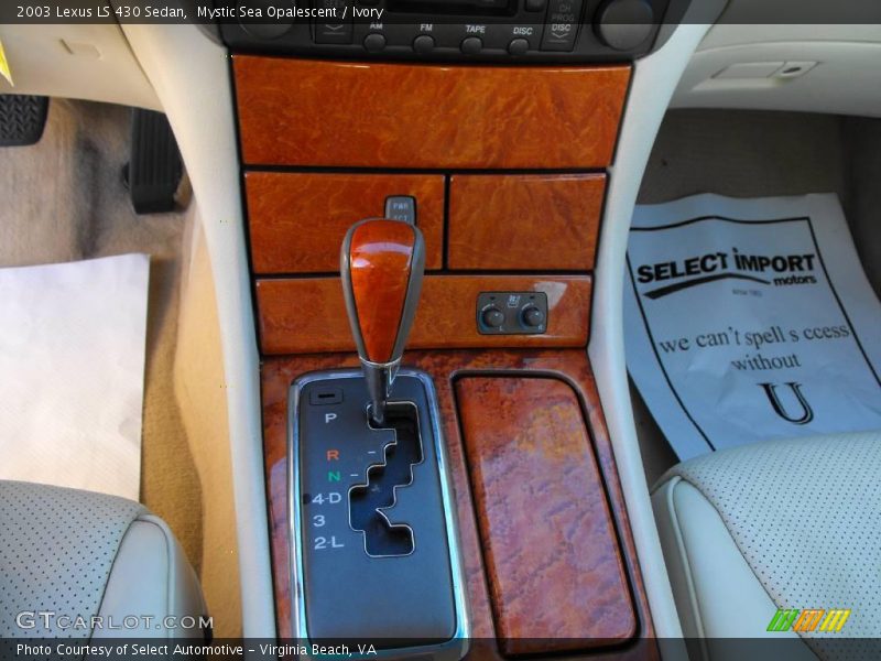 Mystic Sea Opalescent / Ivory 2003 Lexus LS 430 Sedan