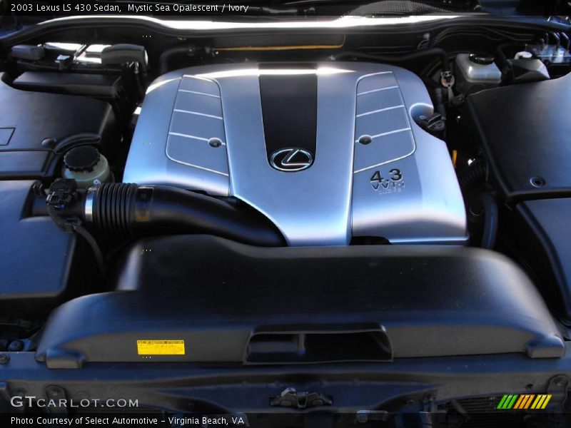 Mystic Sea Opalescent / Ivory 2003 Lexus LS 430 Sedan