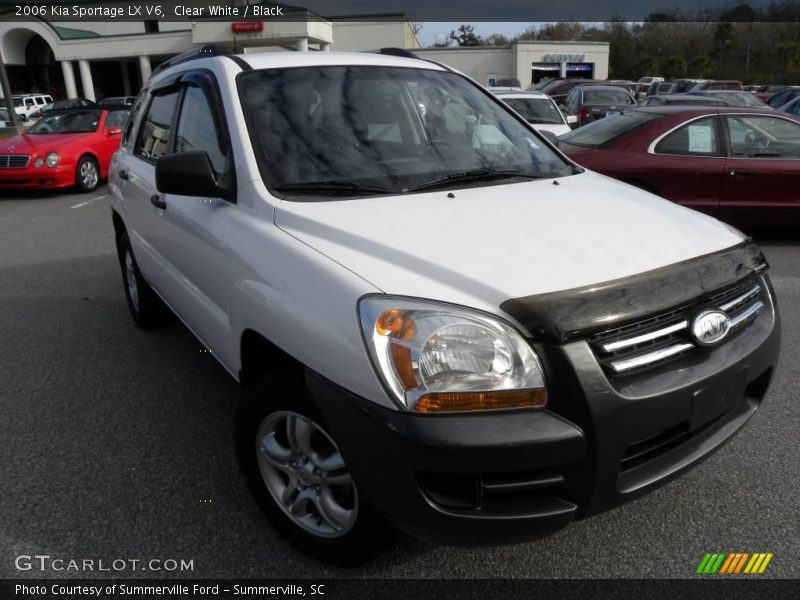 Clear White / Black 2006 Kia Sportage LX V6