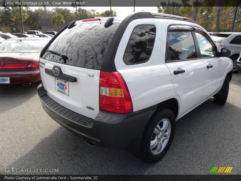 Clear White / Black 2006 Kia Sportage LX V6