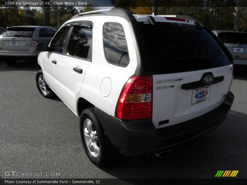 Clear White / Black 2006 Kia Sportage LX V6