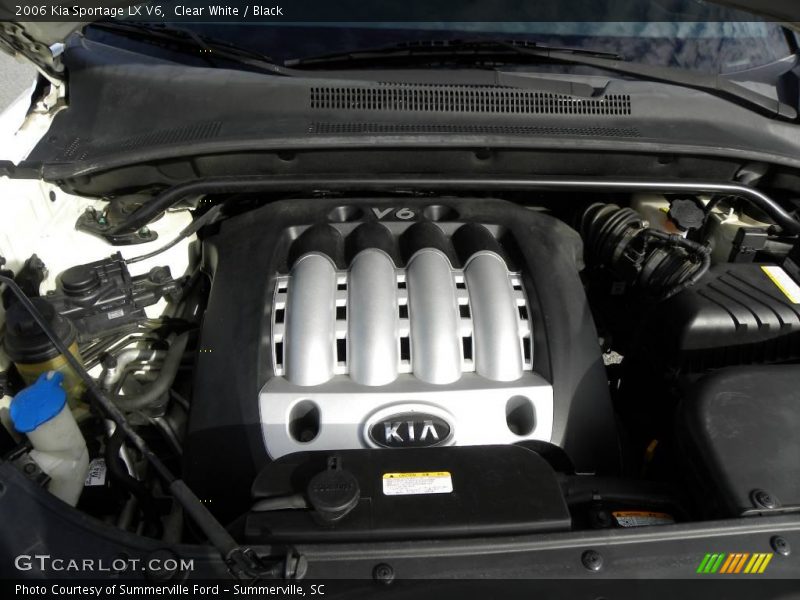 Clear White / Black 2006 Kia Sportage LX V6