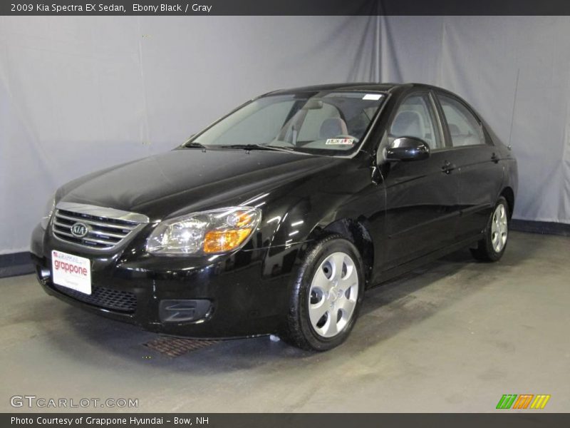 Ebony Black / Gray 2009 Kia Spectra EX Sedan