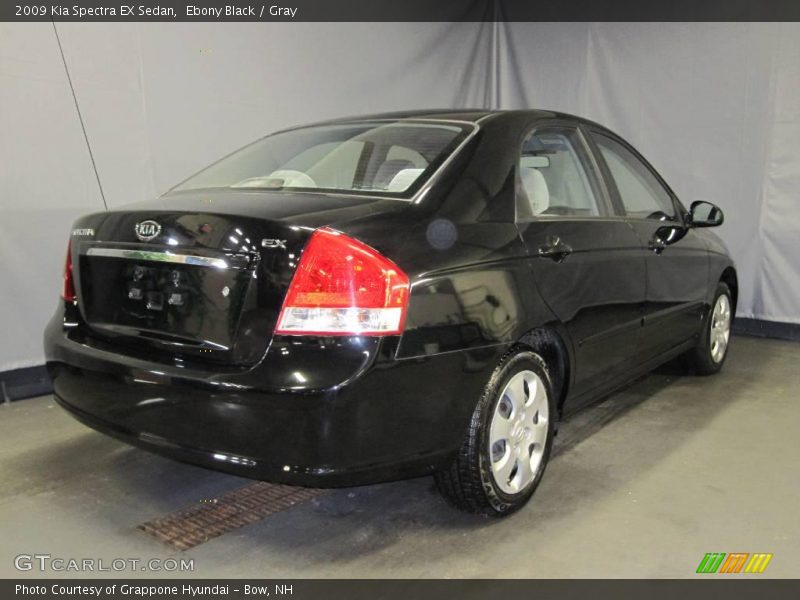 Ebony Black / Gray 2009 Kia Spectra EX Sedan