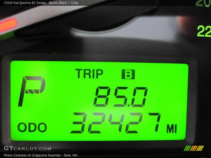 Ebony Black / Gray 2009 Kia Spectra EX Sedan