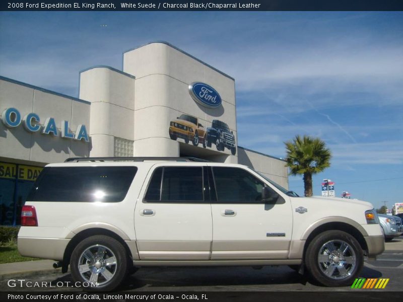 White Suede / Charcoal Black/Chaparral Leather 2008 Ford Expedition EL King Ranch