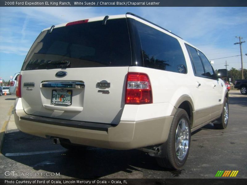 White Suede / Charcoal Black/Chaparral Leather 2008 Ford Expedition EL King Ranch