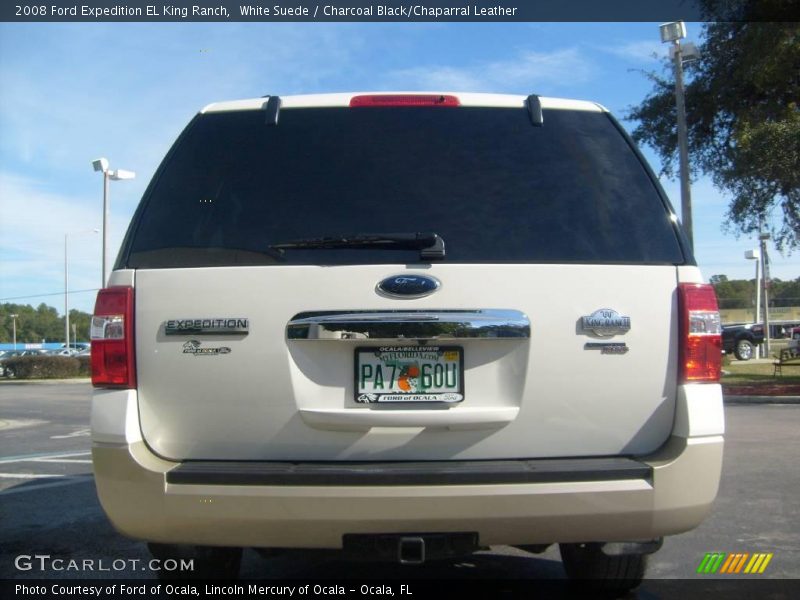 White Suede / Charcoal Black/Chaparral Leather 2008 Ford Expedition EL King Ranch