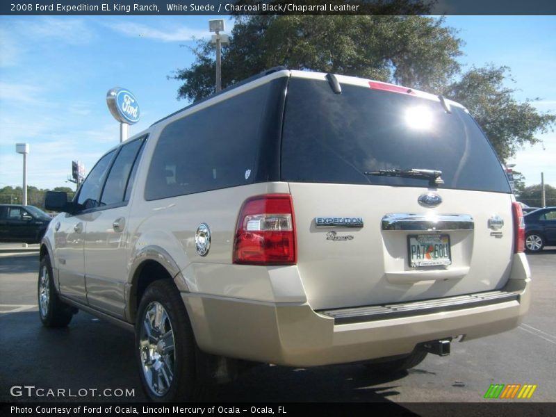 White Suede / Charcoal Black/Chaparral Leather 2008 Ford Expedition EL King Ranch