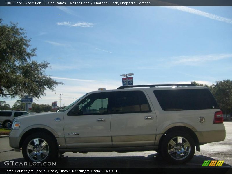 White Suede / Charcoal Black/Chaparral Leather 2008 Ford Expedition EL King Ranch