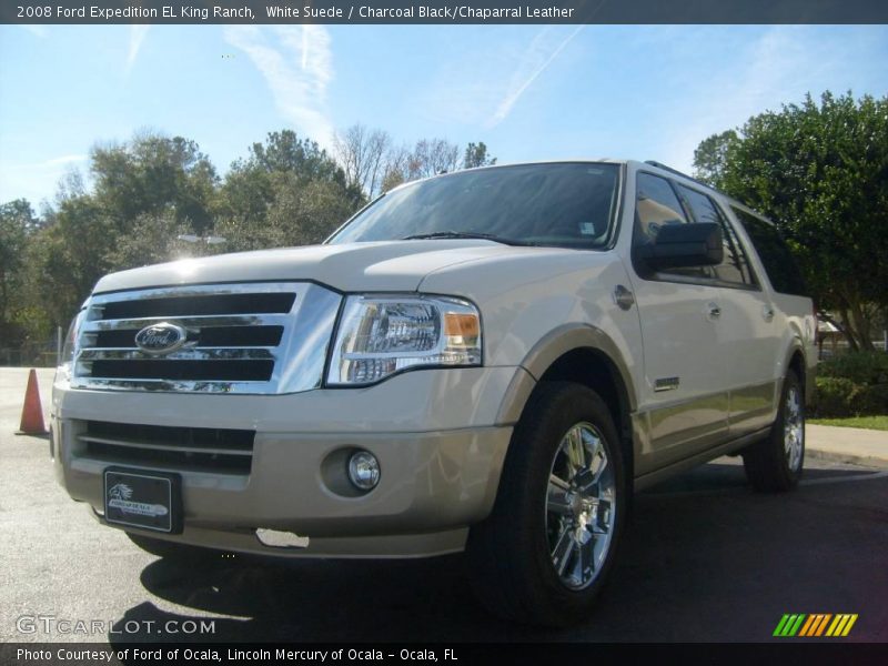 White Suede / Charcoal Black/Chaparral Leather 2008 Ford Expedition EL King Ranch