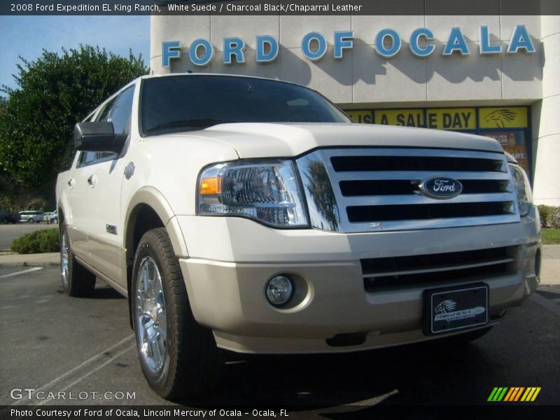 White Suede / Charcoal Black/Chaparral Leather 2008 Ford Expedition EL King Ranch