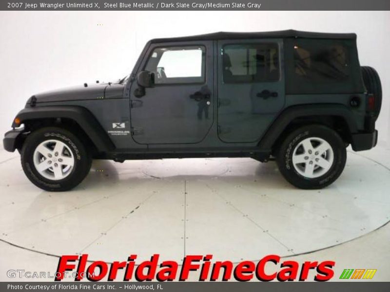 Steel Blue Metallic / Dark Slate Gray/Medium Slate Gray 2007 Jeep Wrangler Unlimited X