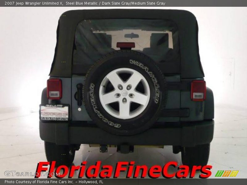Steel Blue Metallic / Dark Slate Gray/Medium Slate Gray 2007 Jeep Wrangler Unlimited X