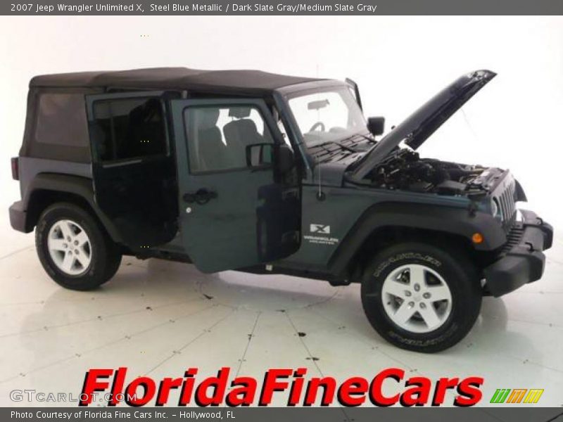 Steel Blue Metallic / Dark Slate Gray/Medium Slate Gray 2007 Jeep Wrangler Unlimited X