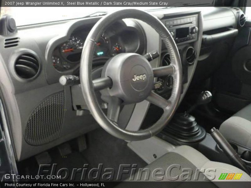 Steel Blue Metallic / Dark Slate Gray/Medium Slate Gray 2007 Jeep Wrangler Unlimited X