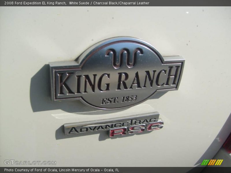 White Suede / Charcoal Black/Chaparral Leather 2008 Ford Expedition EL King Ranch