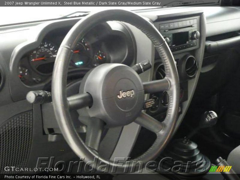 Steel Blue Metallic / Dark Slate Gray/Medium Slate Gray 2007 Jeep Wrangler Unlimited X
