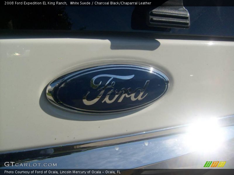 White Suede / Charcoal Black/Chaparral Leather 2008 Ford Expedition EL King Ranch