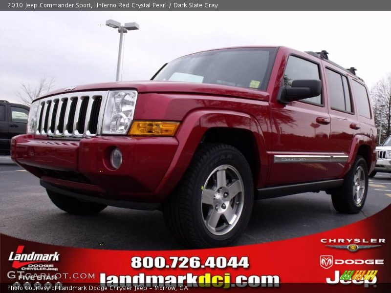 Inferno Red Crystal Pearl / Dark Slate Gray 2010 Jeep Commander Sport