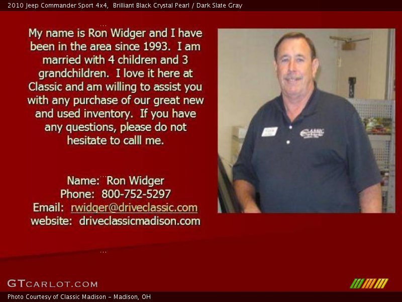Brilliant Black Crystal Pearl / Dark Slate Gray 2010 Jeep Commander Sport 4x4