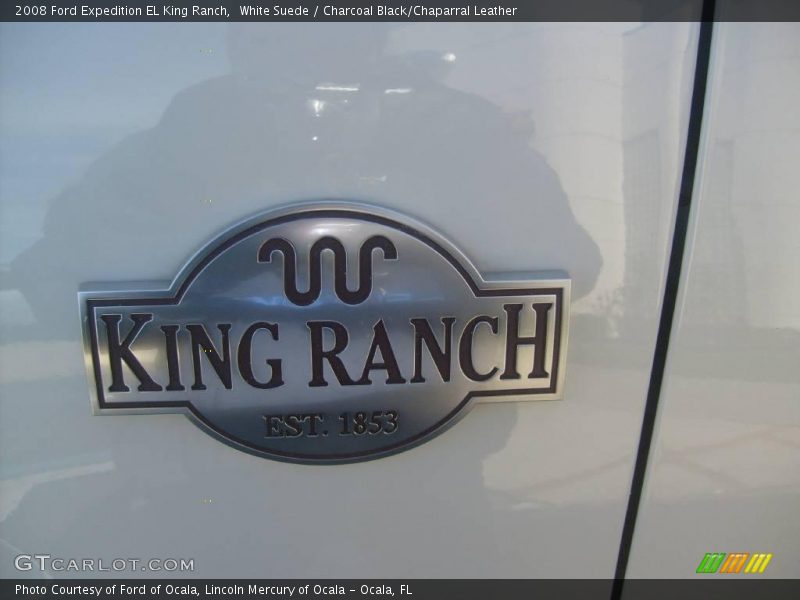 White Suede / Charcoal Black/Chaparral Leather 2008 Ford Expedition EL King Ranch