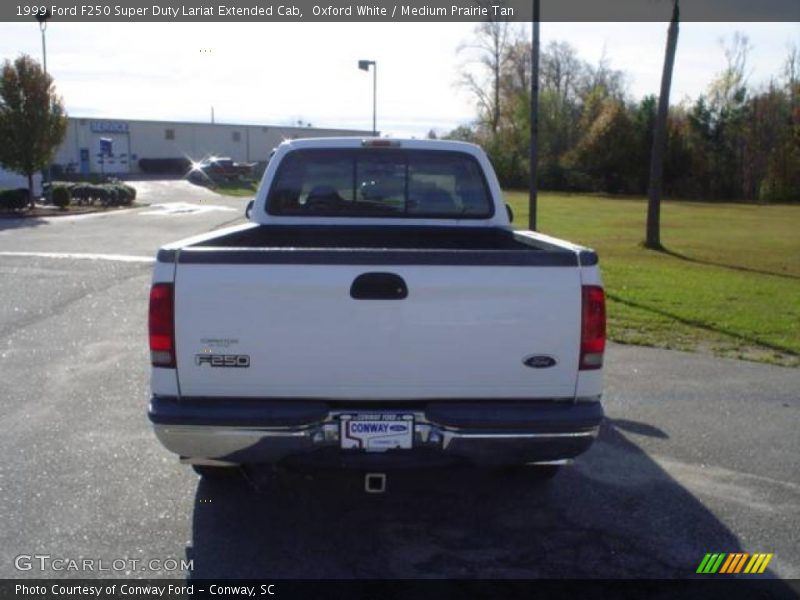 Oxford White / Medium Prairie Tan 1999 Ford F250 Super Duty Lariat Extended Cab