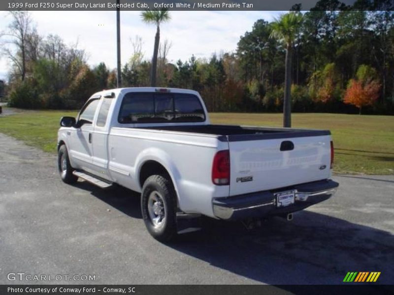 Oxford White / Medium Prairie Tan 1999 Ford F250 Super Duty Lariat Extended Cab