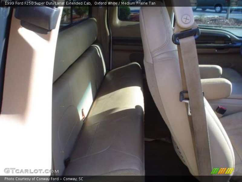 Oxford White / Medium Prairie Tan 1999 Ford F250 Super Duty Lariat Extended Cab