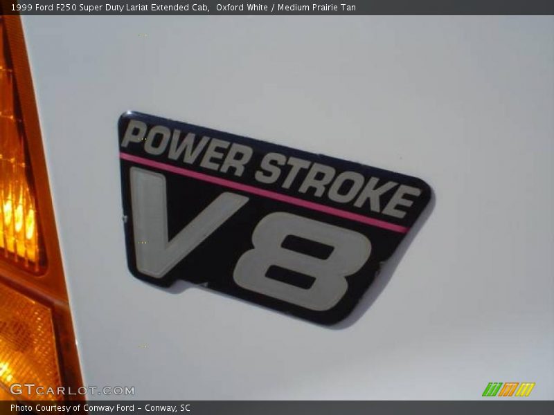 Oxford White / Medium Prairie Tan 1999 Ford F250 Super Duty Lariat Extended Cab