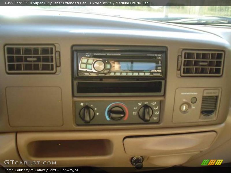 Oxford White / Medium Prairie Tan 1999 Ford F250 Super Duty Lariat Extended Cab