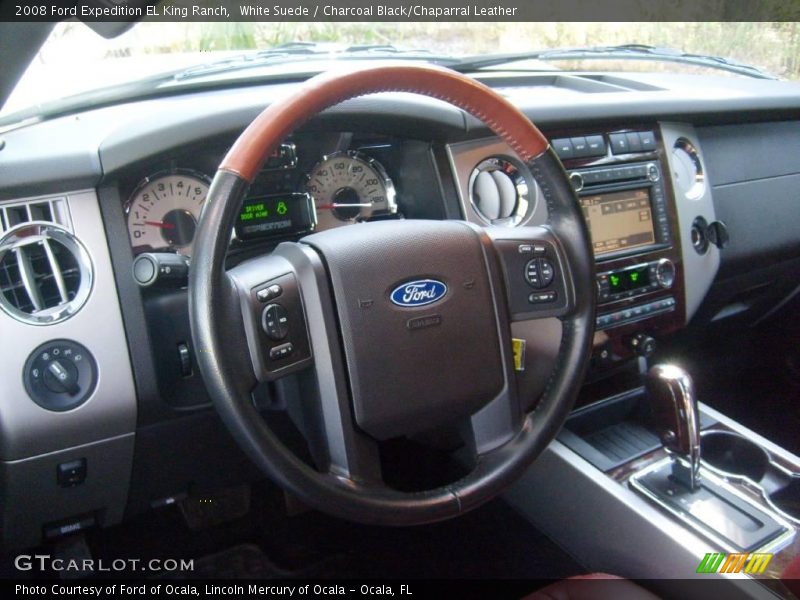 White Suede / Charcoal Black/Chaparral Leather 2008 Ford Expedition EL King Ranch