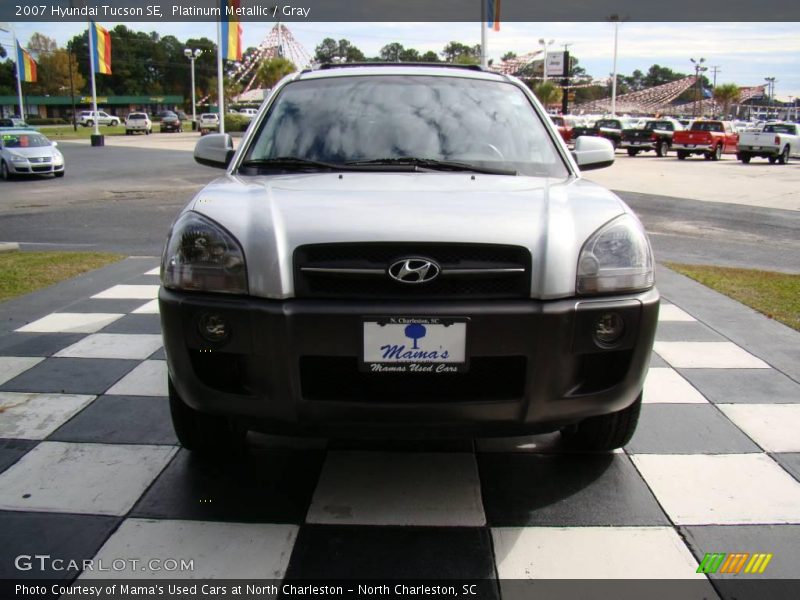 Platinum Metallic / Gray 2007 Hyundai Tucson SE
