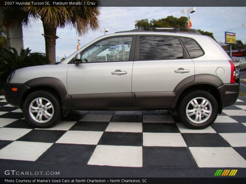 Platinum Metallic / Gray 2007 Hyundai Tucson SE