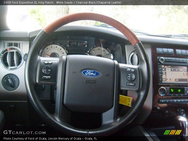 White Suede / Charcoal Black/Chaparral Leather 2008 Ford Expedition EL King Ranch